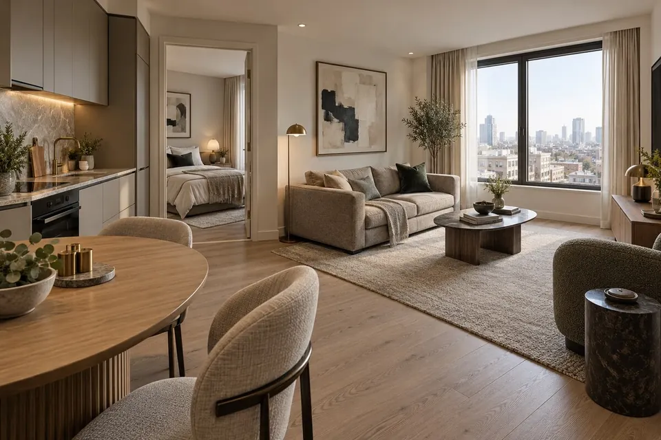 Illustrative One-bedroom property interior